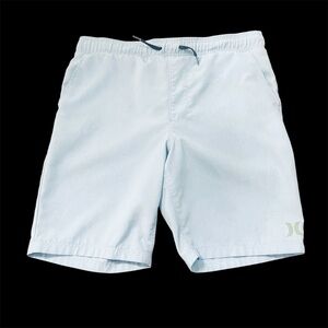Hurleys Youth Small Light Blue Shorts Swimsuit Trunks Bottoms Polyester